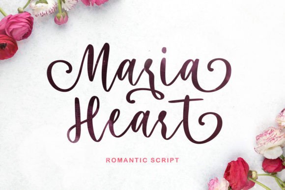 Maria Heart: A Modern Script Font for Editorial Elegance
