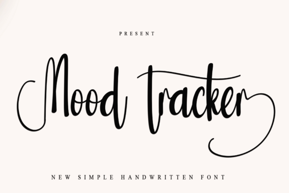 Mood Tracker: A Playful Handwritten Font for Digital Design