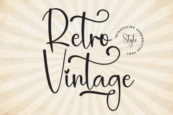 Retro Vintage: A Font That Adds Handwritten Charm to Your Products