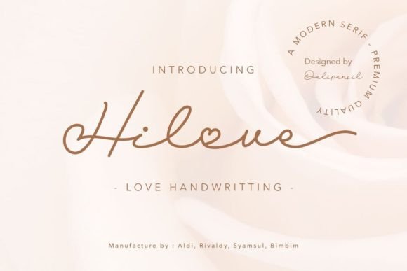 The Hilove Font: A Delicate Script Amp for Digital Branding