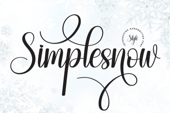 The Simplesnow Handwritten Font for Makers and Product Creators